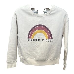 Pact Women’s Kindness is Cool Cream Sweatshirt Size Small
